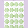Cartela Adesiva Bolinhas Aquarela Verde Menta