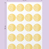 Cartela Adesiva Bolinhas Aquarela Amarelo