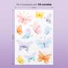 Cartela Adesiva Borboletas Aquareladas