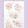 Cartela Adesiva Floral Rosa Aquarela