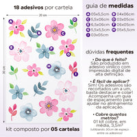Cartela Adesiva Jardim Aquarela