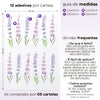 Cartela Adesiva Raminhos de Lavanda