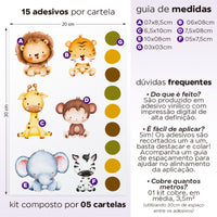 Cartela Adesiva Safari Baby