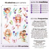 Cartela Adesiva Fadas Encantadas
