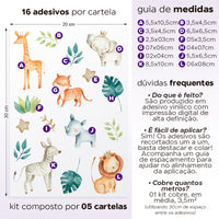 Cartela Adesiva Safari Aquarela