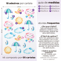 Cartela Adesiva Chuva de Amor