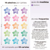 Cartela Adesiva Estrelas Aquarelas