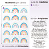 Cartela Adesiva Arco-Íris Colorido