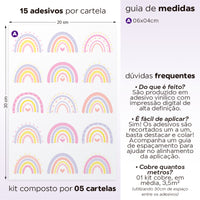 Cartela Adesiva Arco-Íris Candy