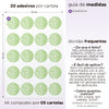 Cartela Adesiva Bolinhas Aquarela Verde Menta