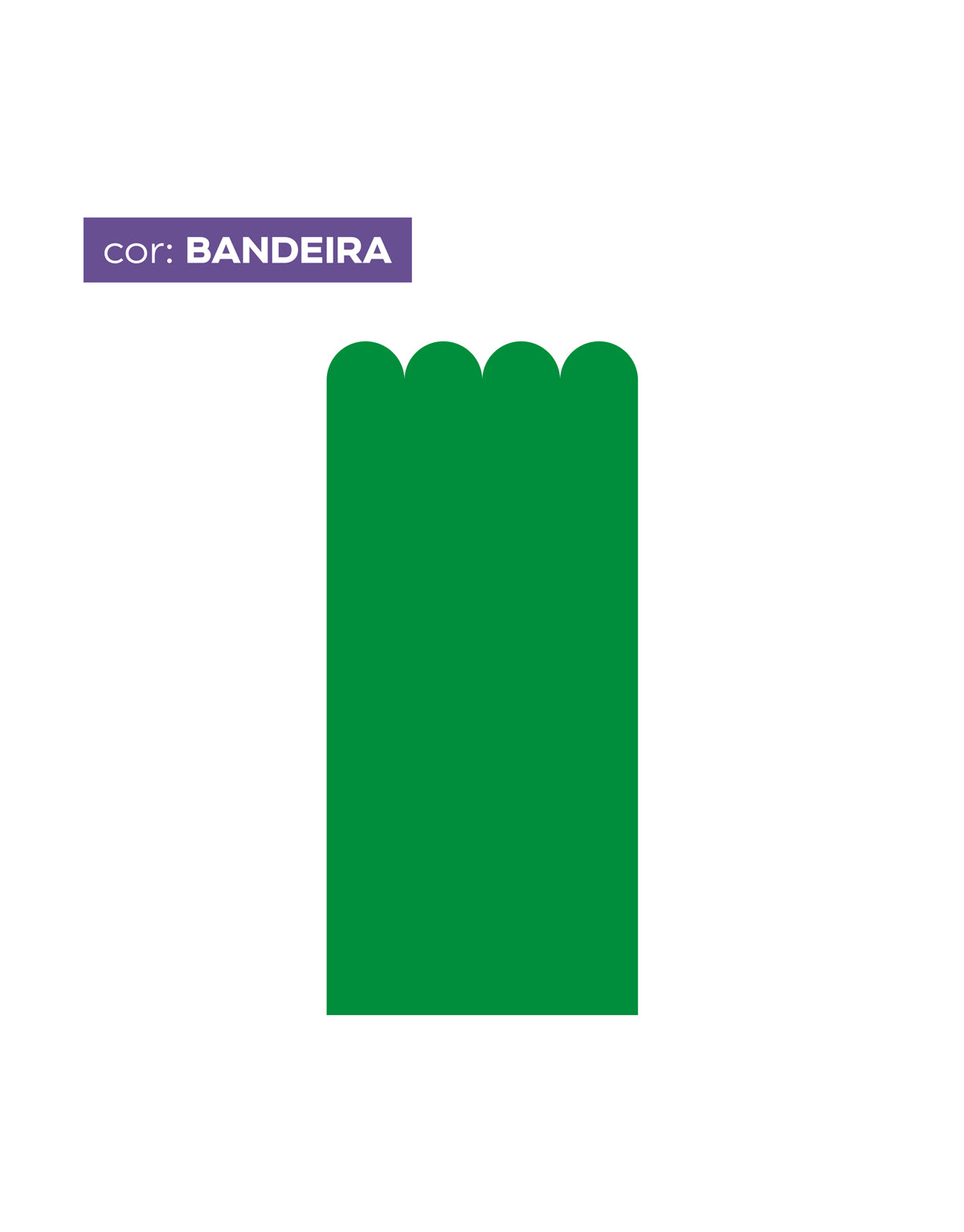 Papel de Parede Adesivo Meia Parede Cerquinha Bandeira