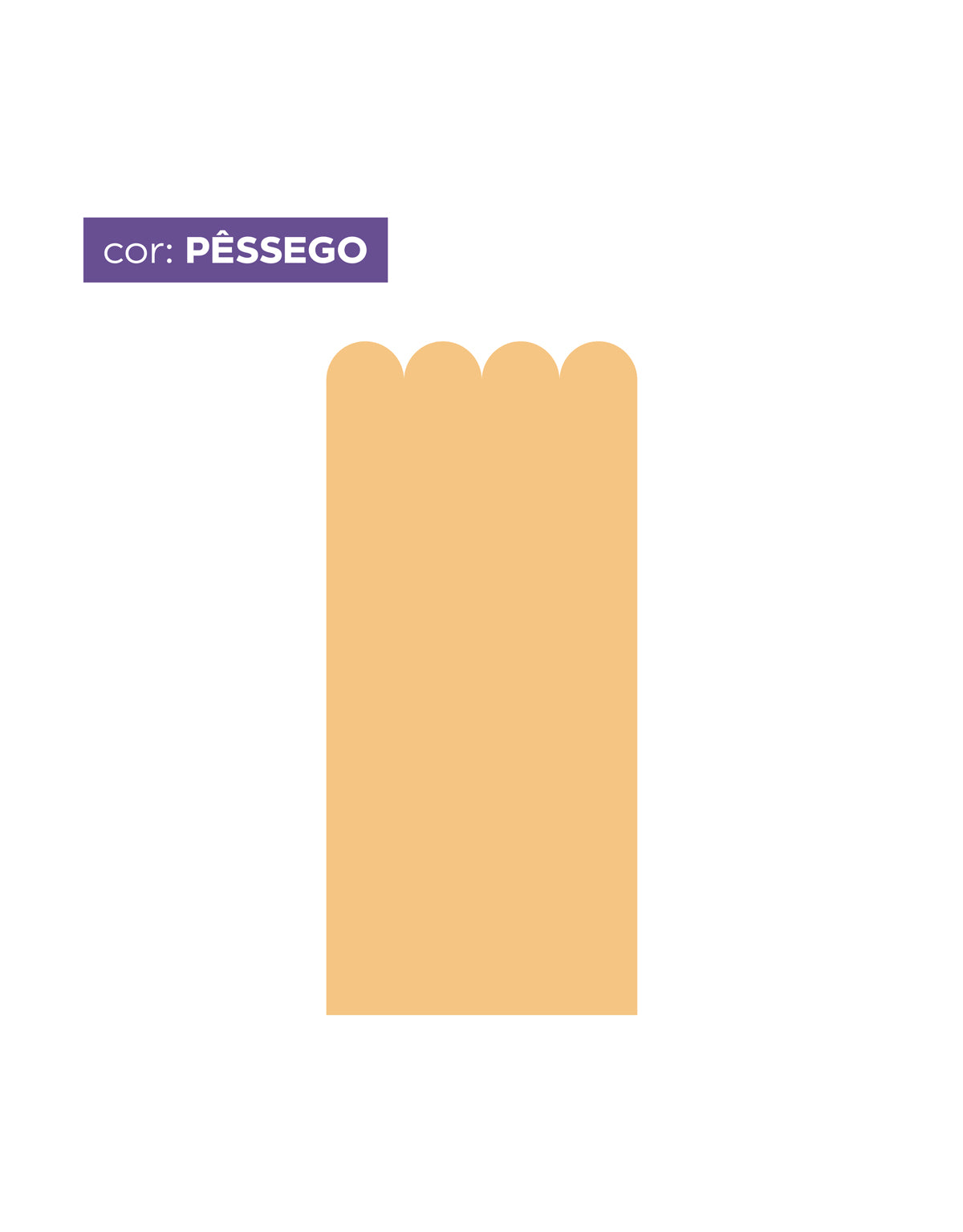 Papel de Parede Adesivo Meia Parede Cerquinha Pêssego