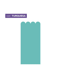 Papel de Parede Adesivo Meia Parede Cerquinha Turquesa