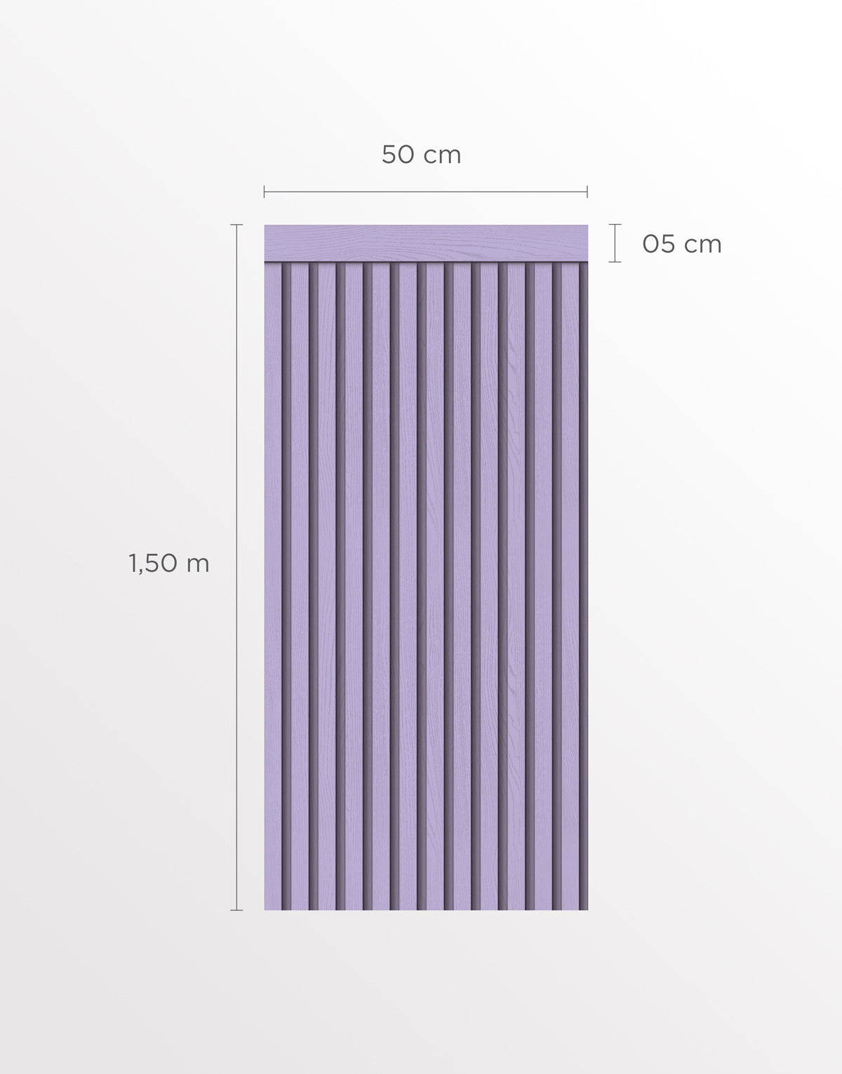 Papel de Parede Adesivo Meia Parede Ripado Lavanda