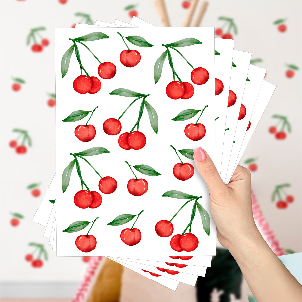 Cartela Adesiva Cerejinha