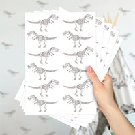 Cartela Adesiva Fossil de Dinossauros