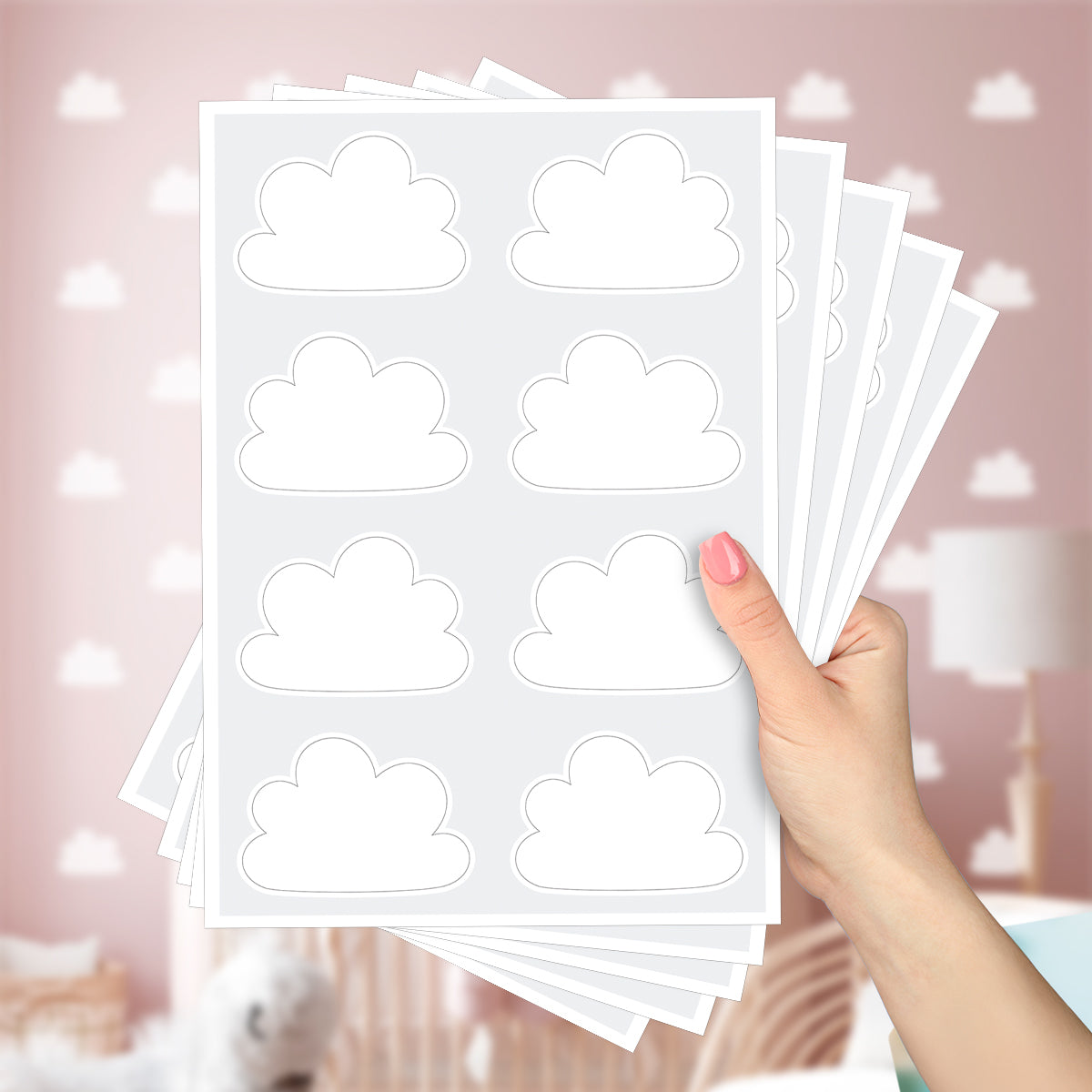 Cartela Adesiva Nuvenzinhas