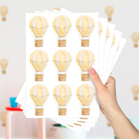 Cartela Adesiva Mini Balões Aquarela Amarelo