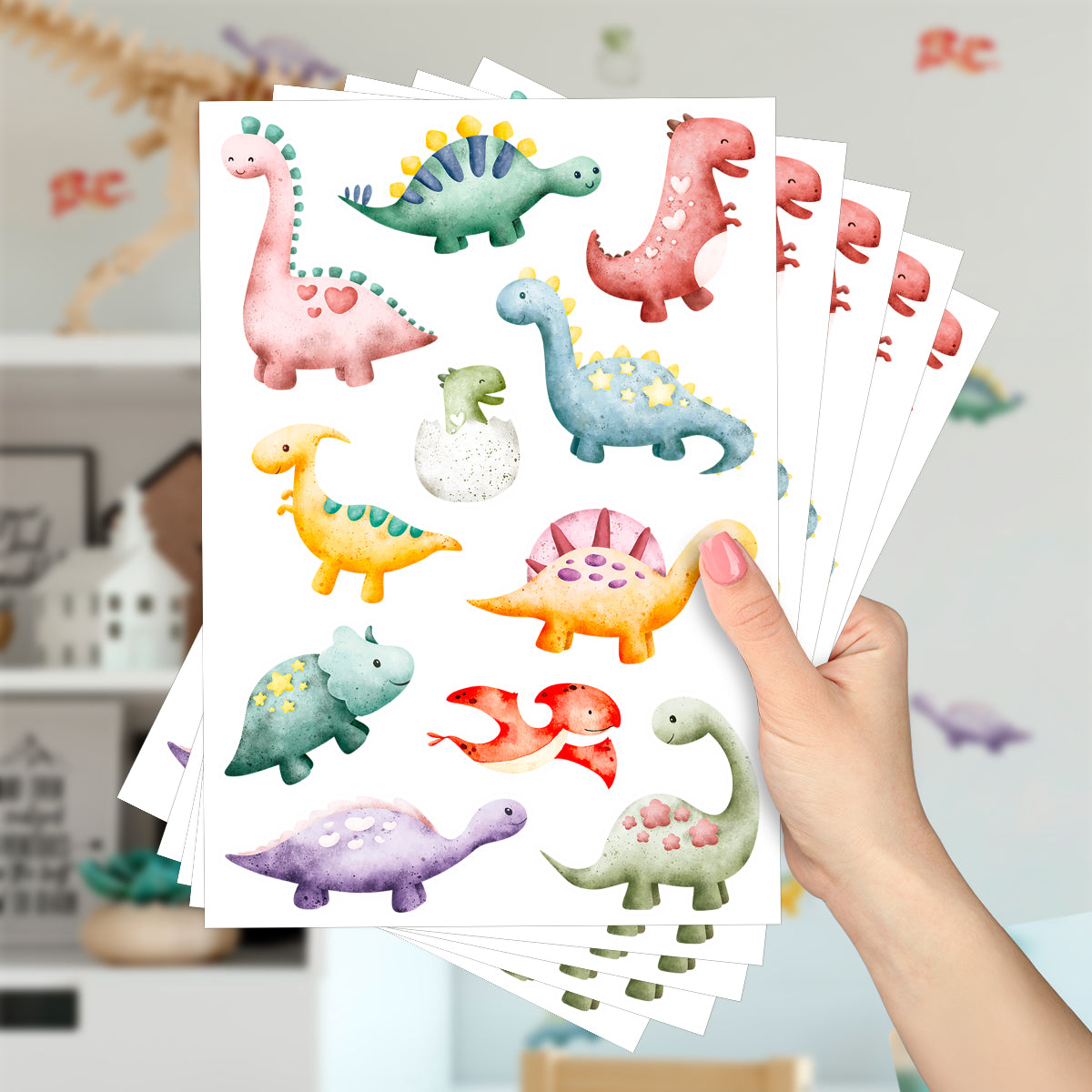 Cartela Adesiva Dinos Baby