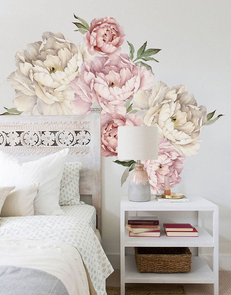 Adesivo Decorativo Kit Flores Peônias