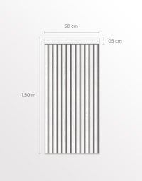 Papel de Parede Adesivo Meia Parede Ripado Branco