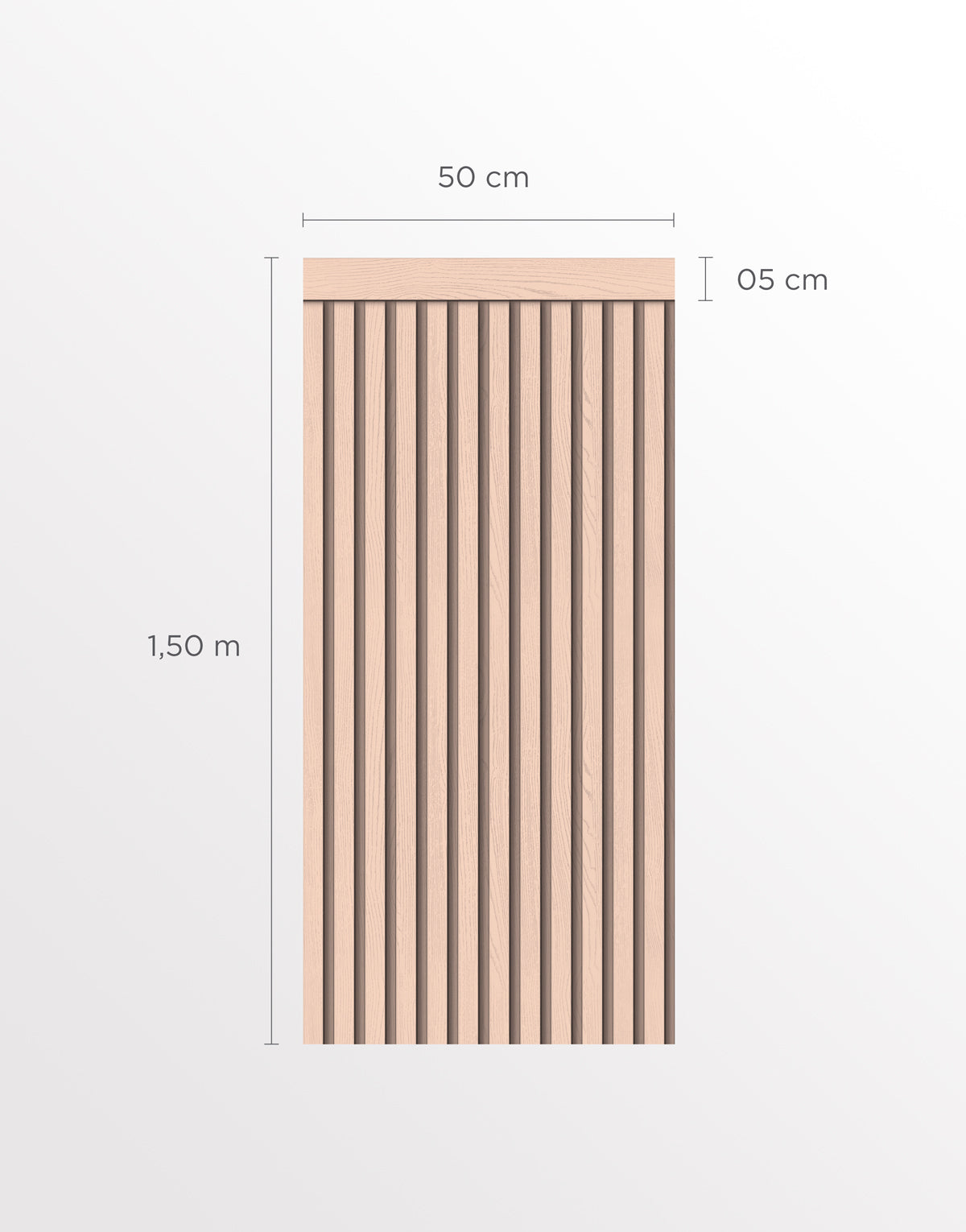 Papel de Parede Adesivo Meia Parede Ripado Salmão
