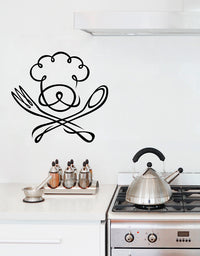 Adesivo Decorativo Chef e Talheres