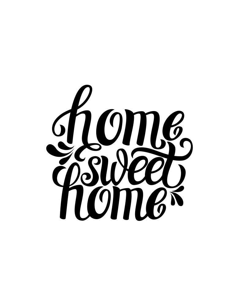Adesivo Lettering Home Sweet Home