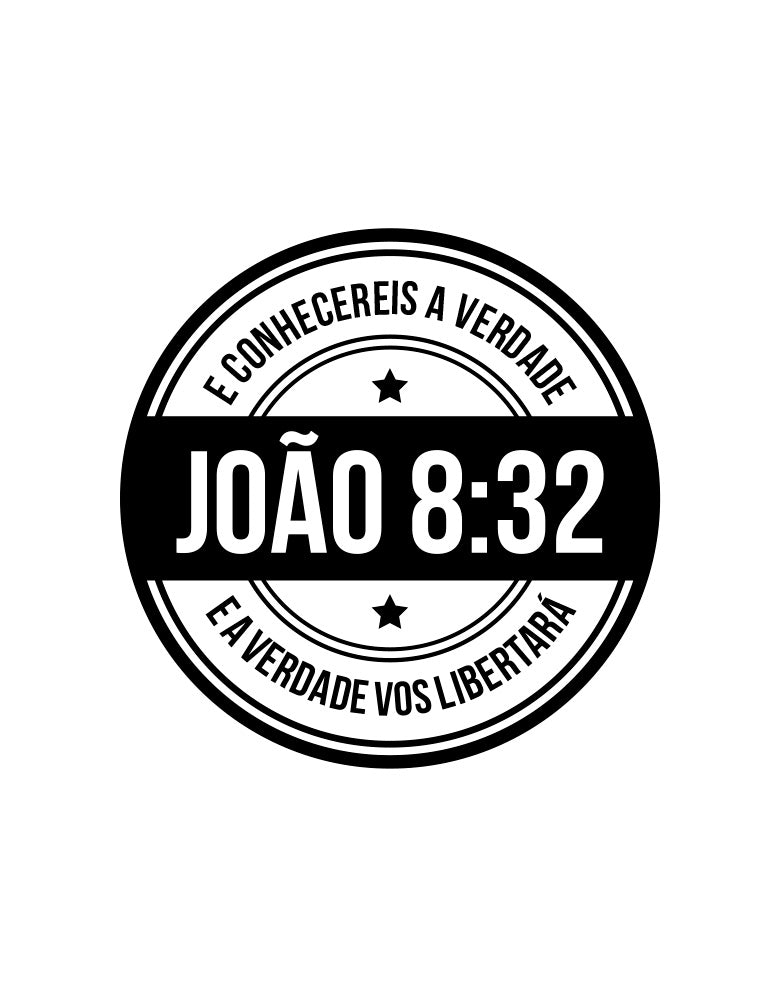 Adesivo Lettering Frases Bíblicas João 8-32