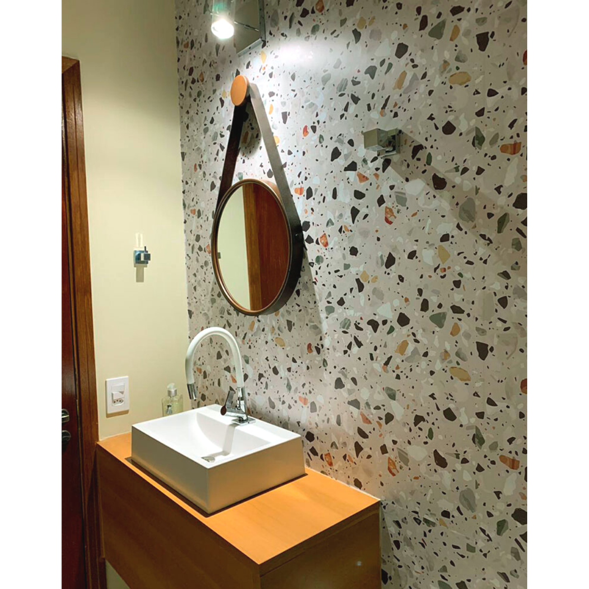 Papel de Parede Granilite Terrazo Esmeralda