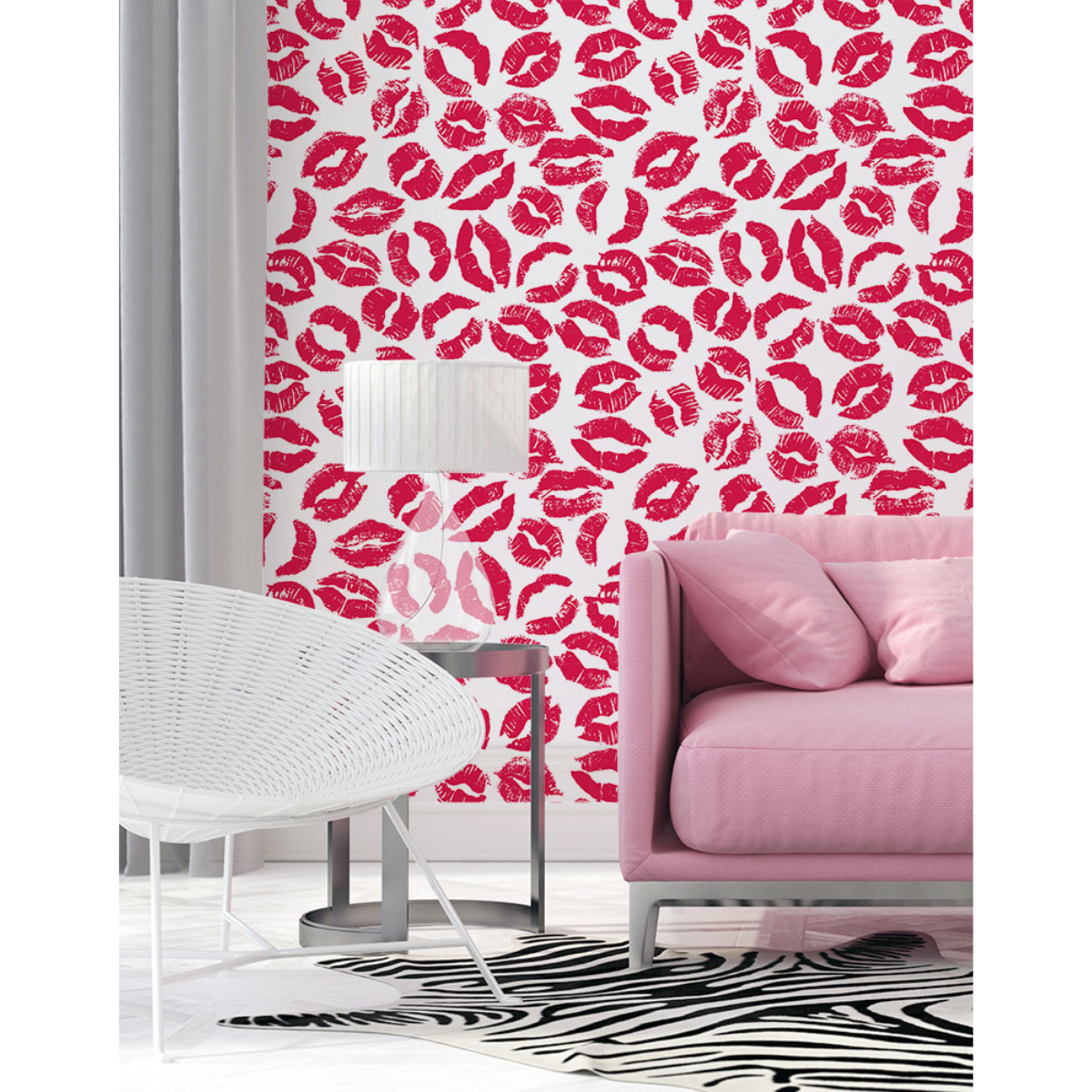 Papel de Parede Adesivo Batom Vermelho