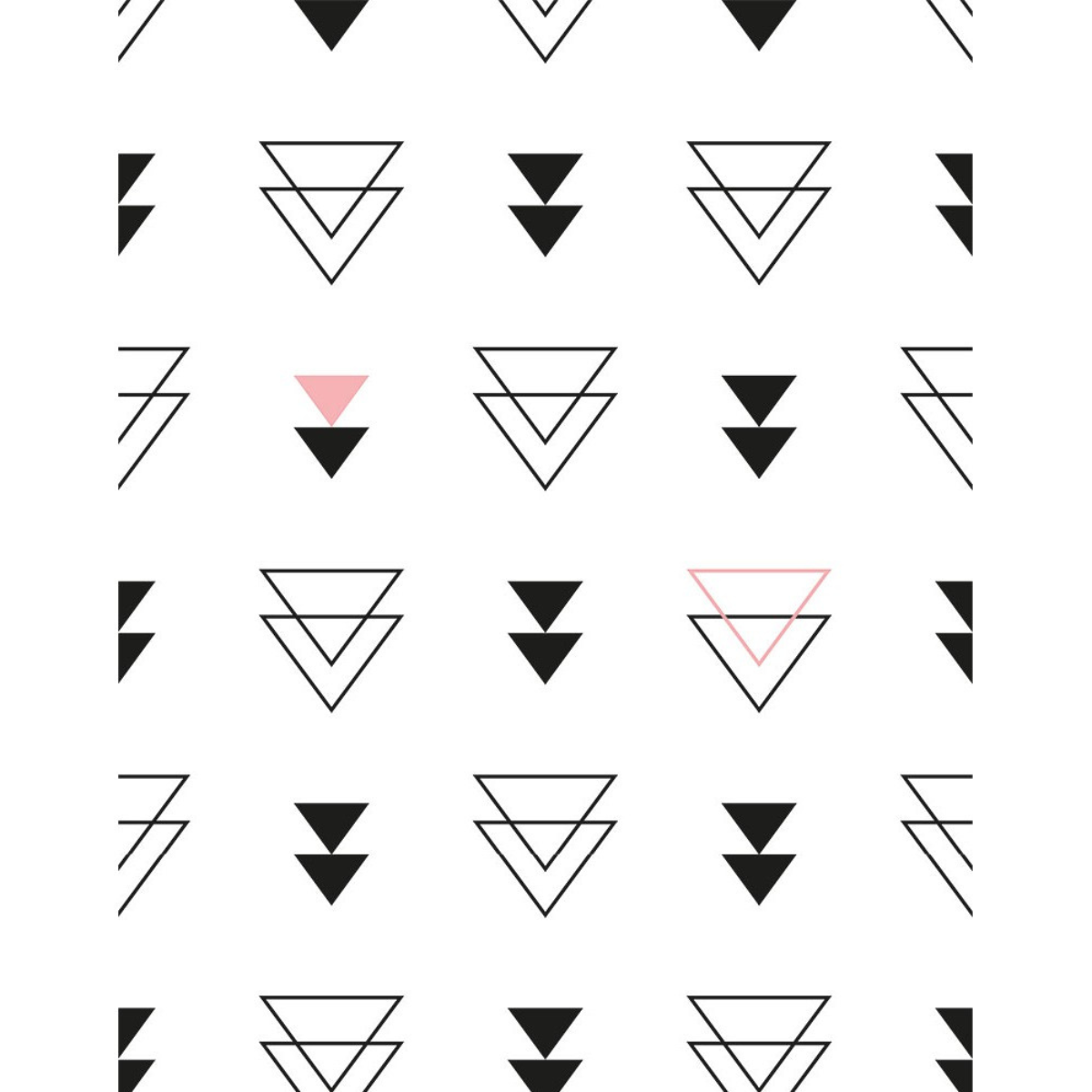 Papel de Parede Adesivo dois Triângulos Vazados Rosas