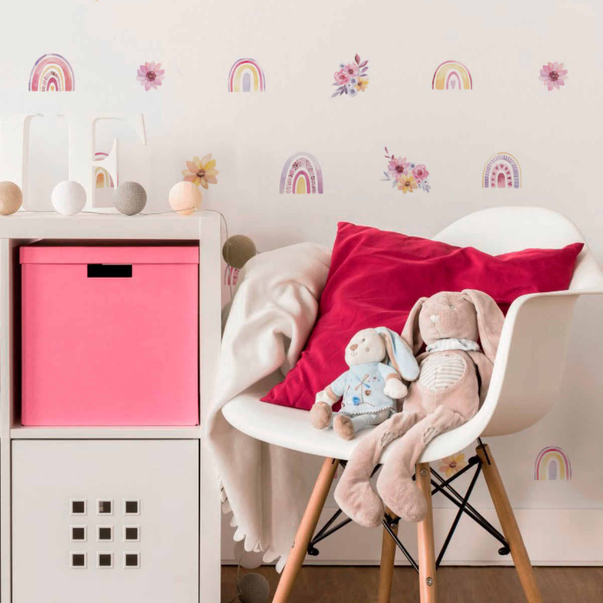 Cartela Adesiva Arco-Íris Floral Boho