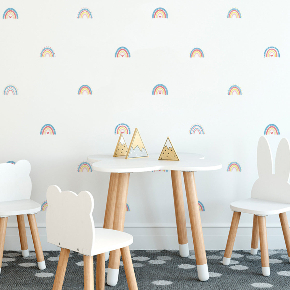 Cartela Adesiva Arco-Íris Colorido