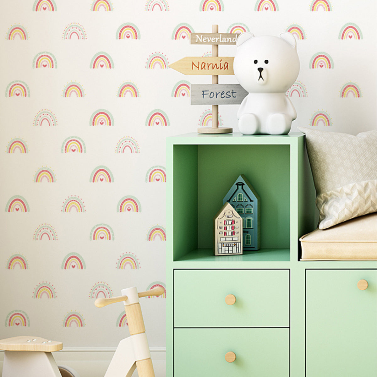 Cartela Adesiva Arco-Íris Menta