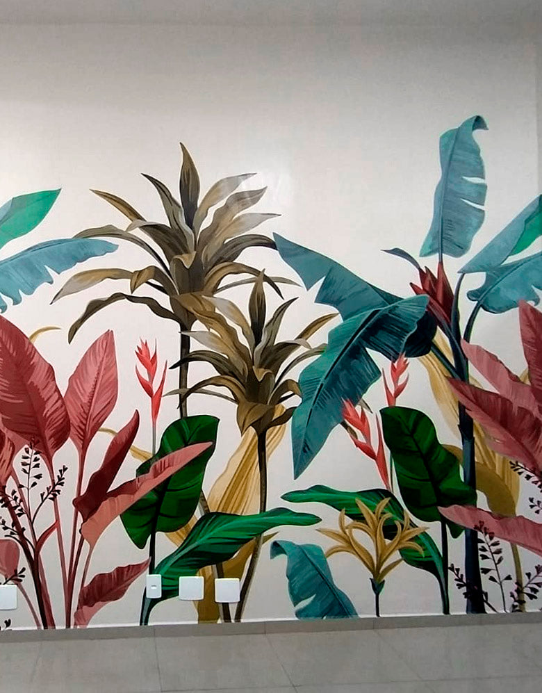 Painel de Parede Adesivo Folhagens