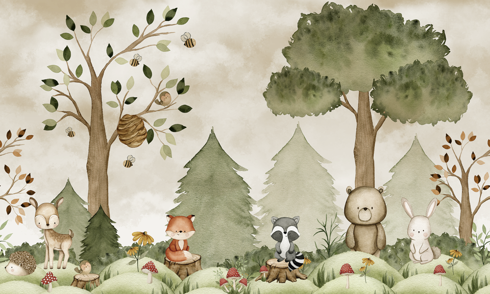 Painel de Parede Adesivo Bosque Infantil