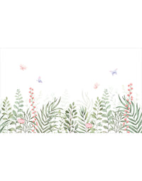 Painel Adesivo Meia Parede Jardim Silvestre Rosê