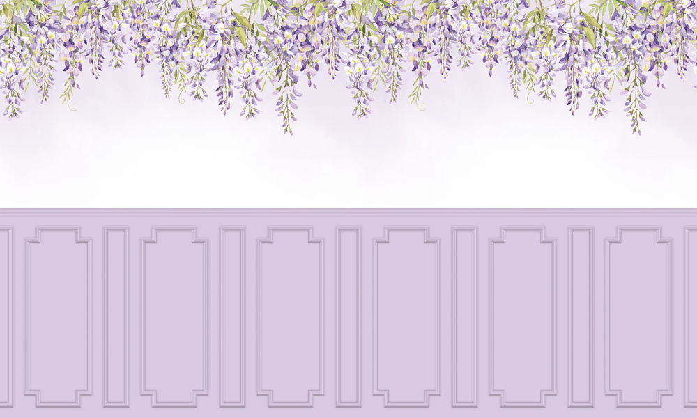 Painel de Parede Adesivo Boiserie Lavanda