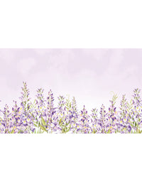 Painel Adesivo Meia Parede Flores Silvestres Lilás