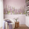 Painel Adesivo Meia Parede Flores Silvestres Lilás