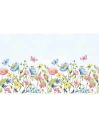 Painel Adesivo Meia Parede Flores Silvestres Coloridas