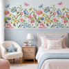 Painel Adesivo Meia Parede Flores Silvestres Coloridas