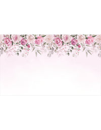 Painel Adesivo Meia Parede Floral Rosé