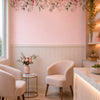 Painel Adesivo Meia Parede Floral Rosé