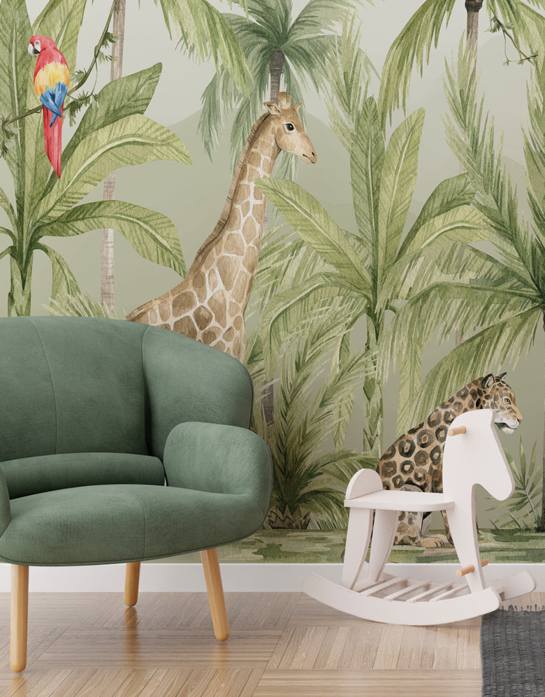 Painel de Parede Adesivo Savana Aquarela