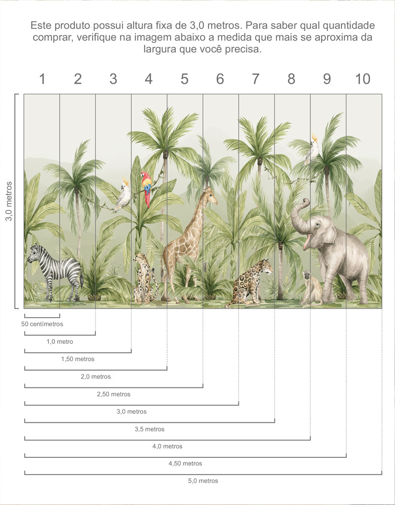 Painel de Parede Adesivo Savana Aquarela