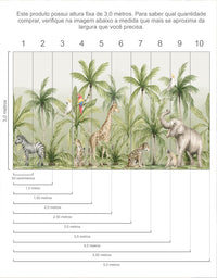 KIT DE 10 ROLOS - 3,00m x 50cm - Painel de Parede Adesivo Savana Aquarela