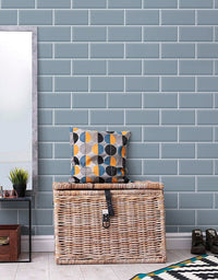 Papel de Parede Adesivo Brick Metro Frost