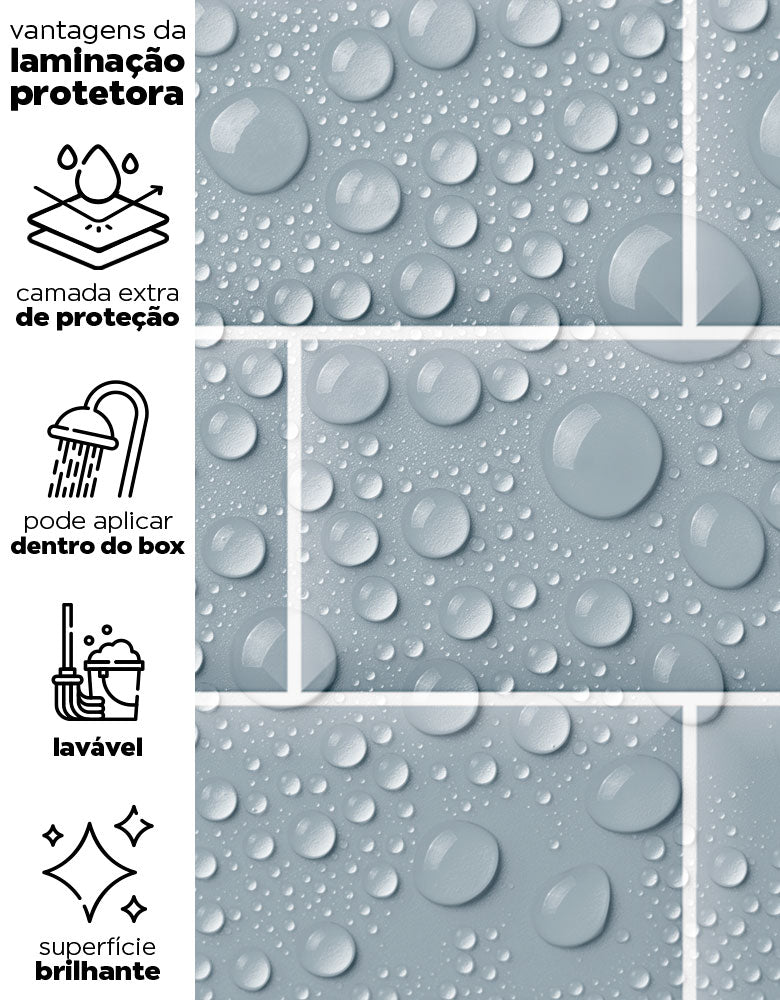 Papel de Parede Adesivo Brick Metro Frost